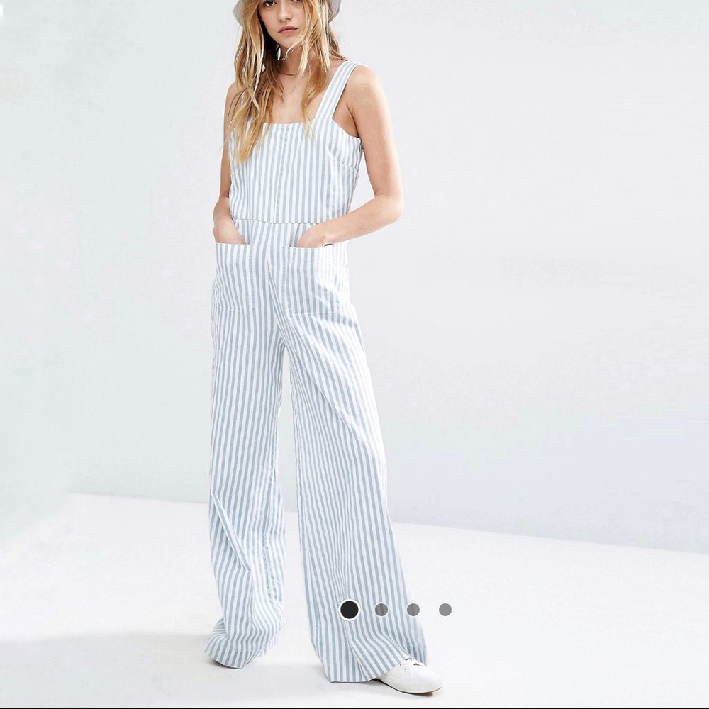 Rollas blue and white stripe sailor jumpsuit